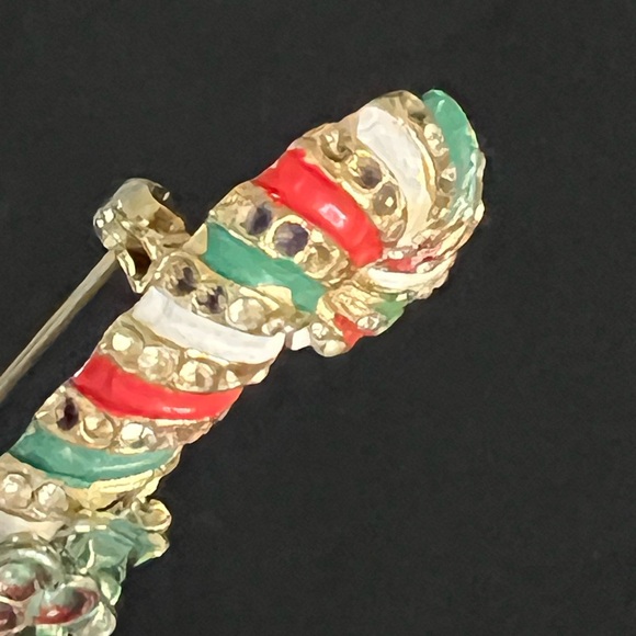 Vintage Christmas Candy Cane Brooch - Picture 3 of 7